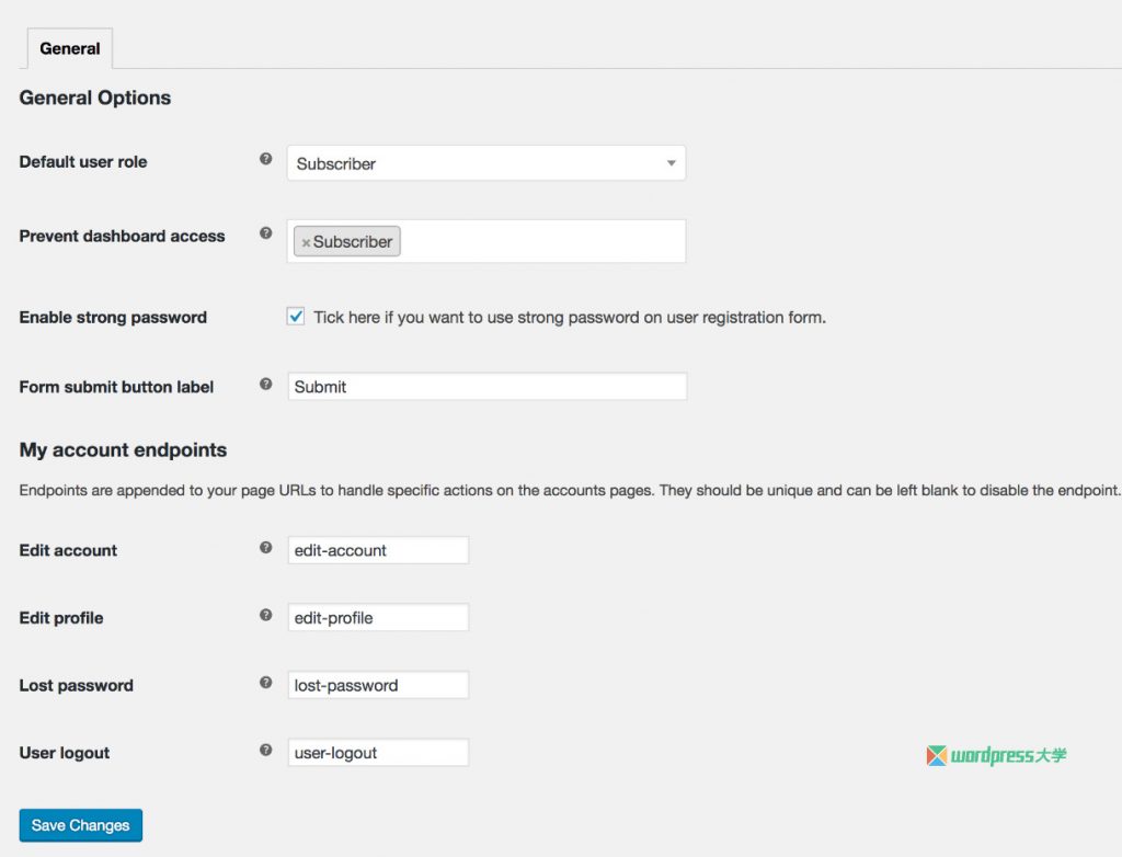 WordPress 前端注册插件 User Registration