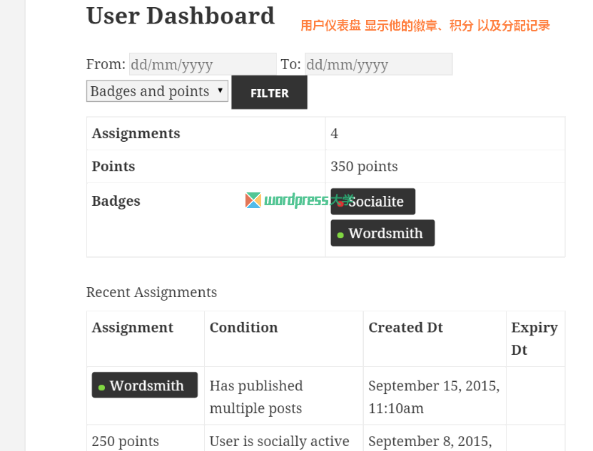 WordPress 用户积分和徽章奖励系统 Badgearoo