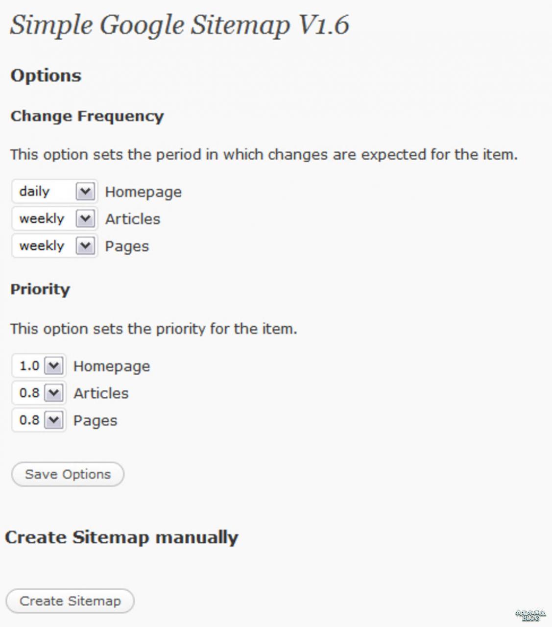 生成 Sitemap 的 WordPress 插件：Simple Google Sitemap