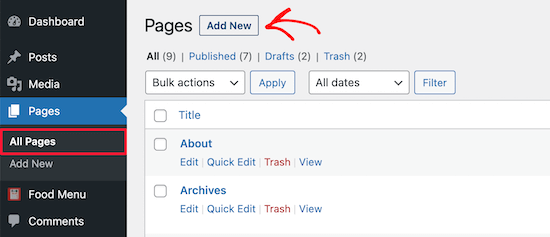 add-page-for-menu