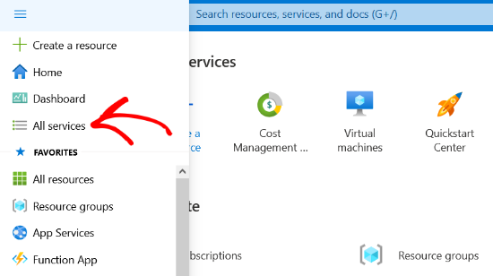 click-all-services-option-in-azure-portal