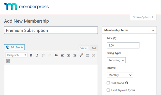 memberpress-new-membership-setup