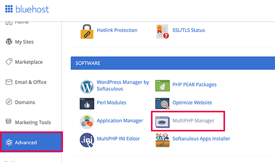 php-manager-bluehost