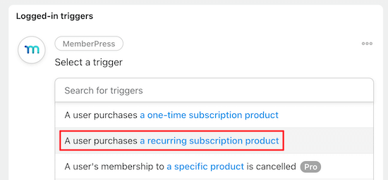 select-recurring-subscription-trigger