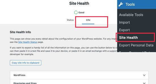 site-health-info