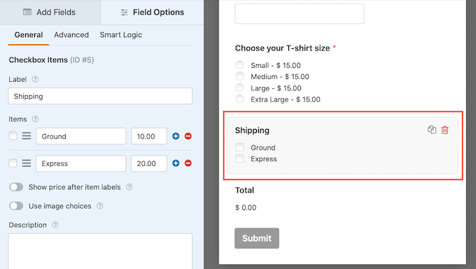 wpforms-shipping-options