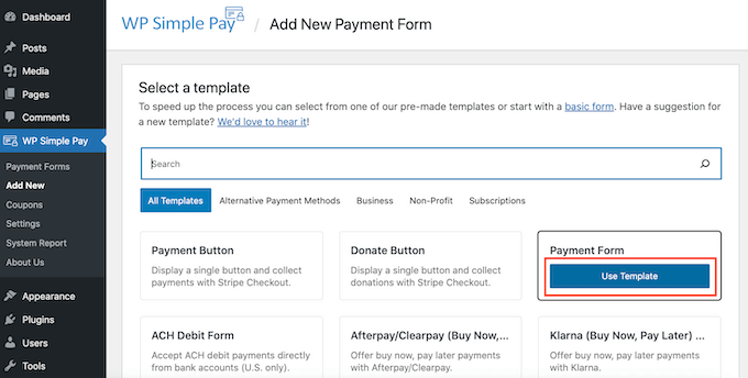 wpsimplepay-new-form