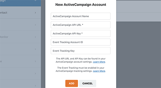 ActiveCampaign 设置 WPForms