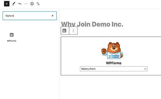 WPForms 块