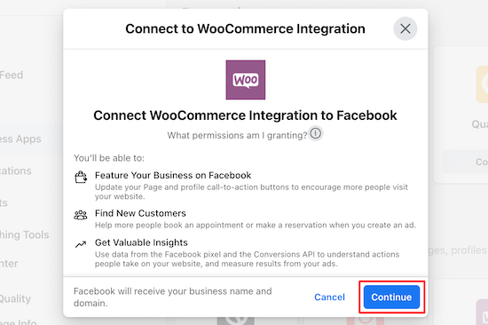 连接 WooCommerce 和 Facebook