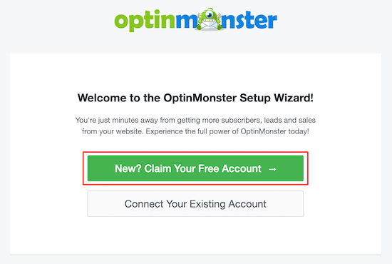 OptinMonster 启动设置向导