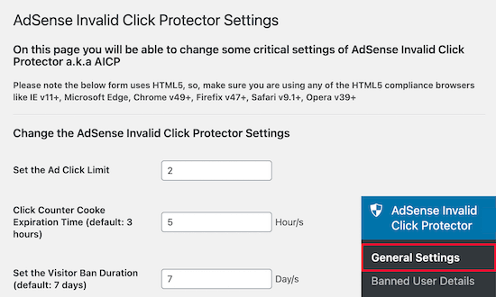AdSense 无效点击保护设置