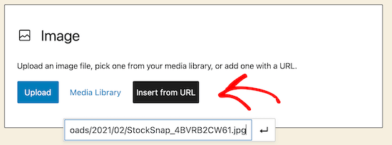 添加非缩放图像 URL