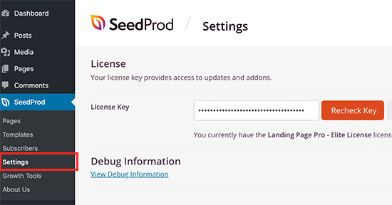 SeedProd 许可证密钥