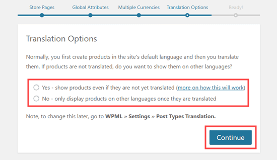 选择是否应在没有翻译的情况下显示产品
