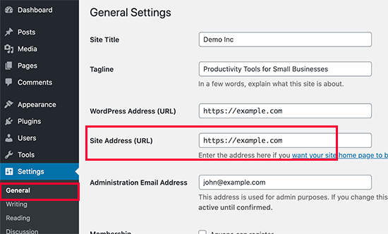 WordPress 网站 URL 设置