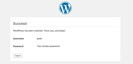 WordPress成功安装在子目录中