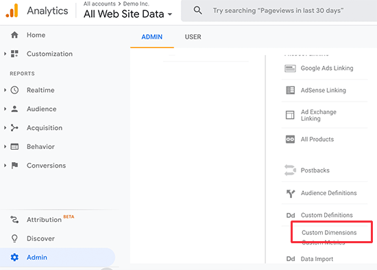 在 Google Analytics（分析）中设置自定义维度