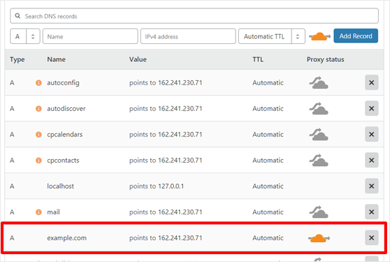 验证 DNS 记录以设置 Cloudflare
