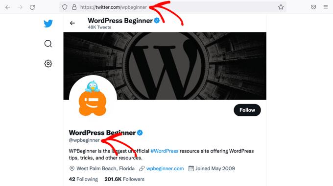 WPBeginner Twitter 个人资料