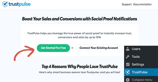 Connect TrustPulse