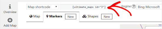 复制 Bing 地图简码以嵌入 WordPress