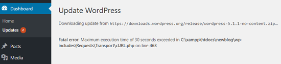 WordPress 中的最大执行时间超过 30 秒错误
