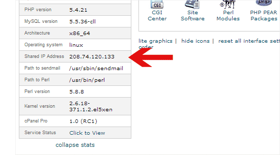 查找共享 IP 地址