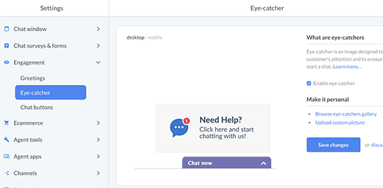 LiveChat 按钮或引人注目的按钮