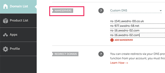 添加 DNS 名称服务器