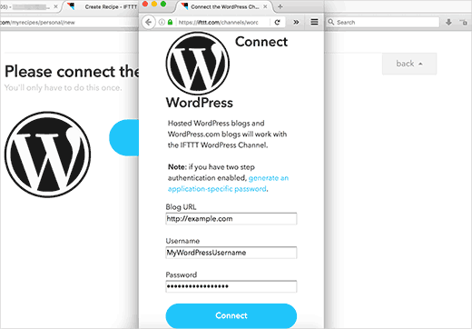 将您的 WordPress 网站连接到 IFTTT