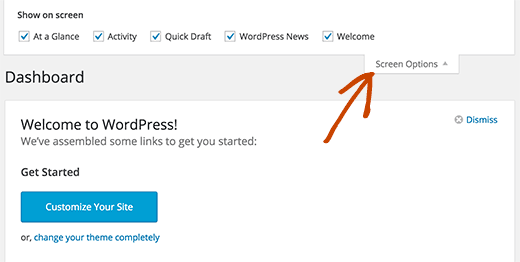 在 WordPress 中隐藏仪表板小部件