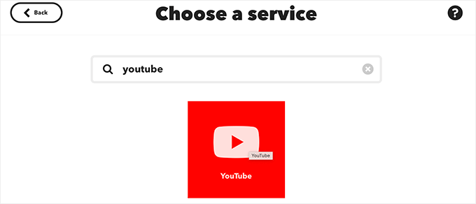 选择 YouTube