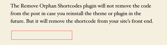 删除孤立短代码插件隐藏未使用的短代码