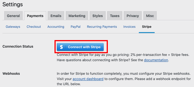 将您的在线商店连接到 Stripe