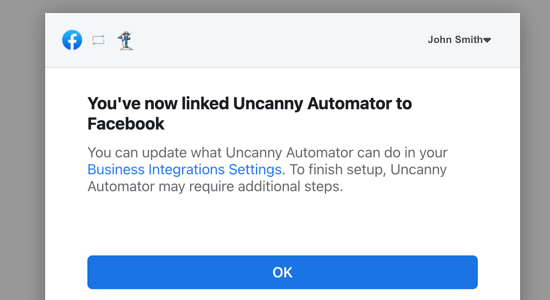 Uncanny Automator 现在链接到 Facebook