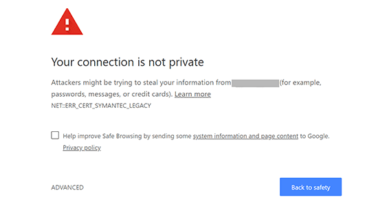 您的连接不是 Google Chrome 中的私人错误