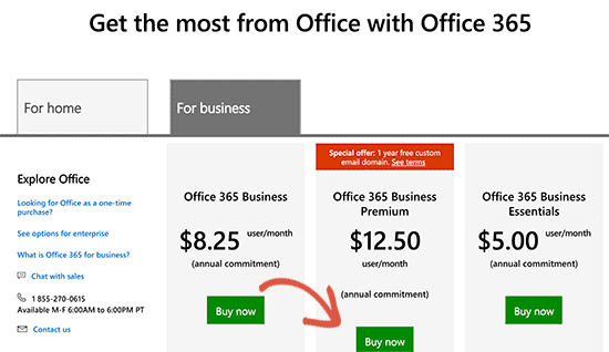 注册 Office 365 商业高级版