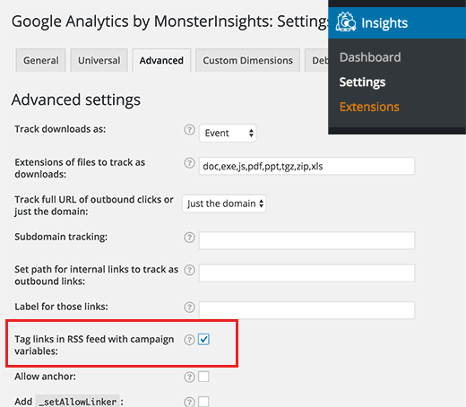 在 Google Analytics 中跟踪 RSS 提要链接