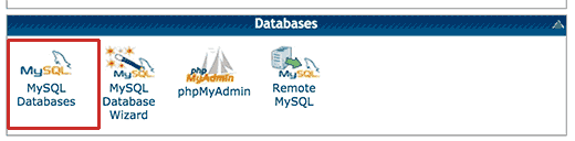 cPanel 中的 MySQL 数据库