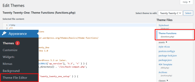 将代码添加到functions.php 和其他模板