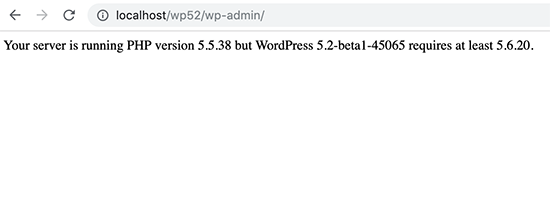 WordPress 5.2 beta 中的 PHP 版本通知