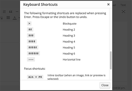 键盘快捷键模式