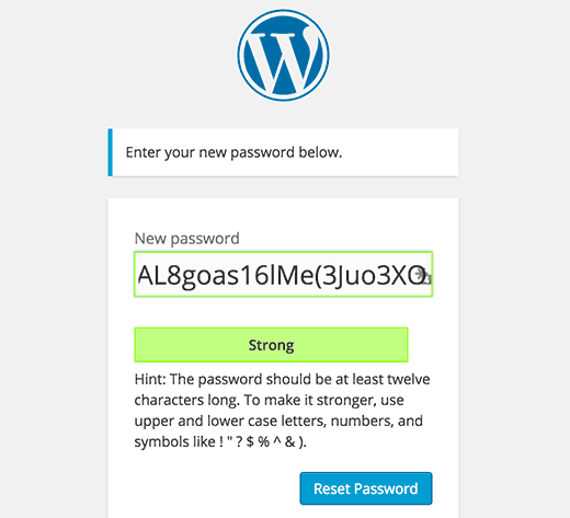 新的用户界面有利于 WordPress 中更强的密码