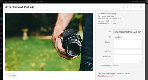 WordPress 4.0 中的媒体弹出窗口