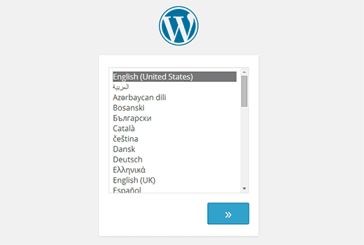 WordPress 4.0 安装过程中的语言选择