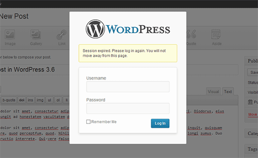 通过 WordPress 3.6 中的登录通知改进会话处理