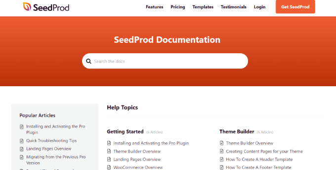 SeedProd 客户支持