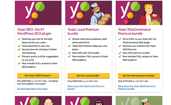 Yoast SEO定价