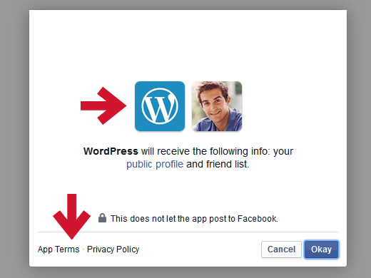 在 JetPack 中使用 Publicize 功能的 Facebook 权限
